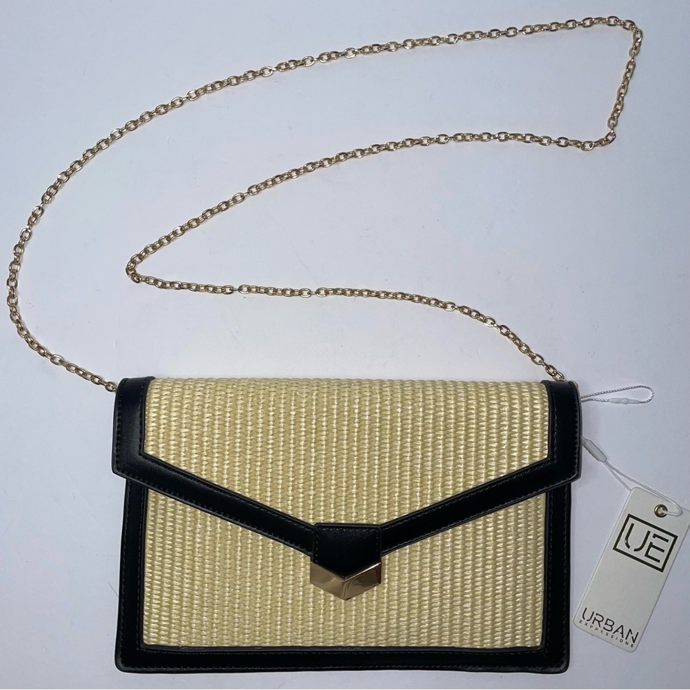 NWT Urban Expressions Woven Wicker Crossbody Purse